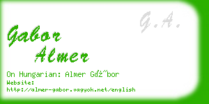 gabor almer business card